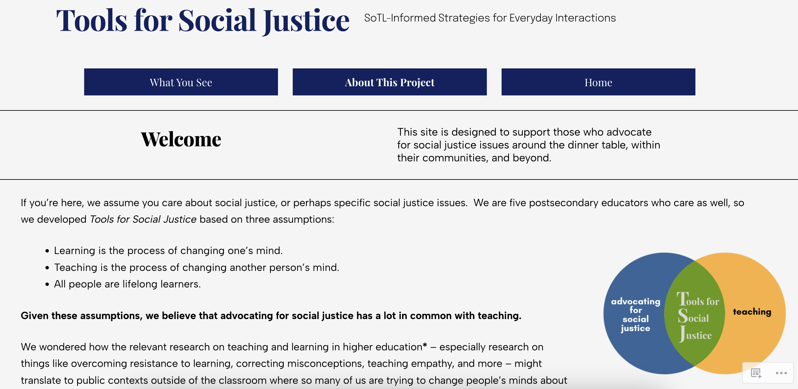Tools for Social Justice